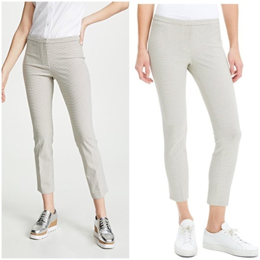 NWT Theory Classic Skinny Viscose Plaid Multi Pants Size 2